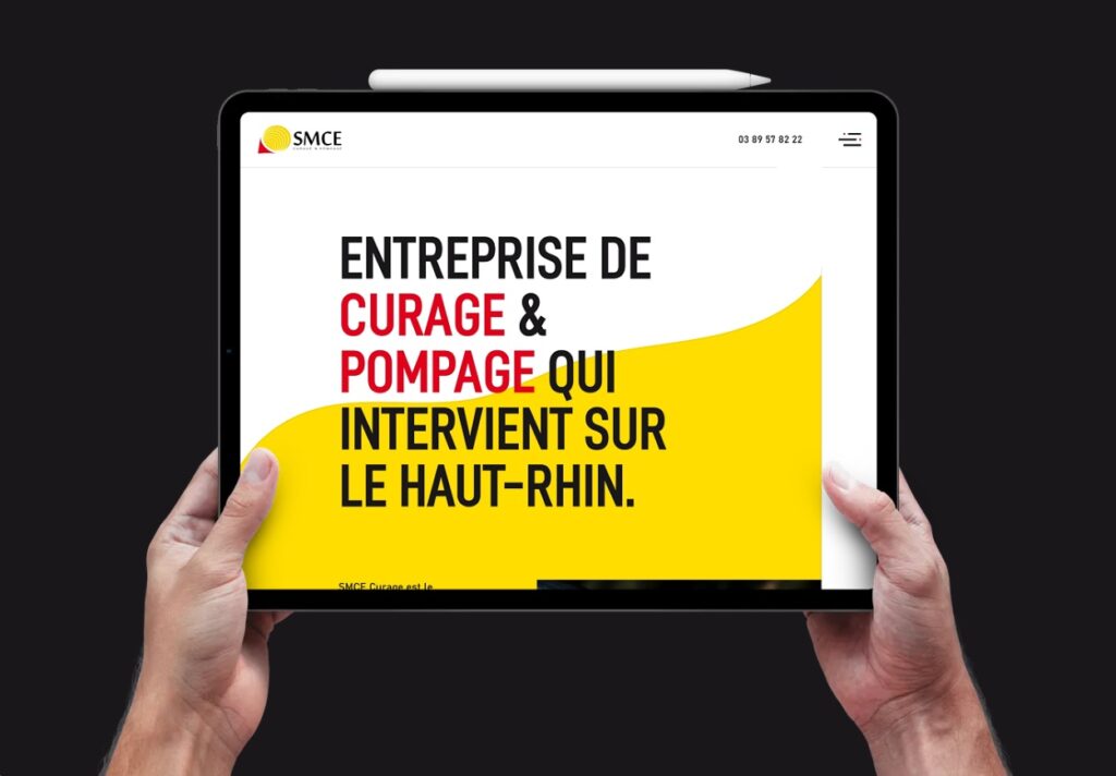 Un site internet adaptable pour SMCE Curage à Mulhouse en Alsace.