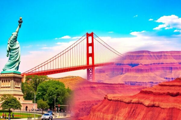 Paysages emblématiques des États-Unis pour un voyage de 3 semaines.
